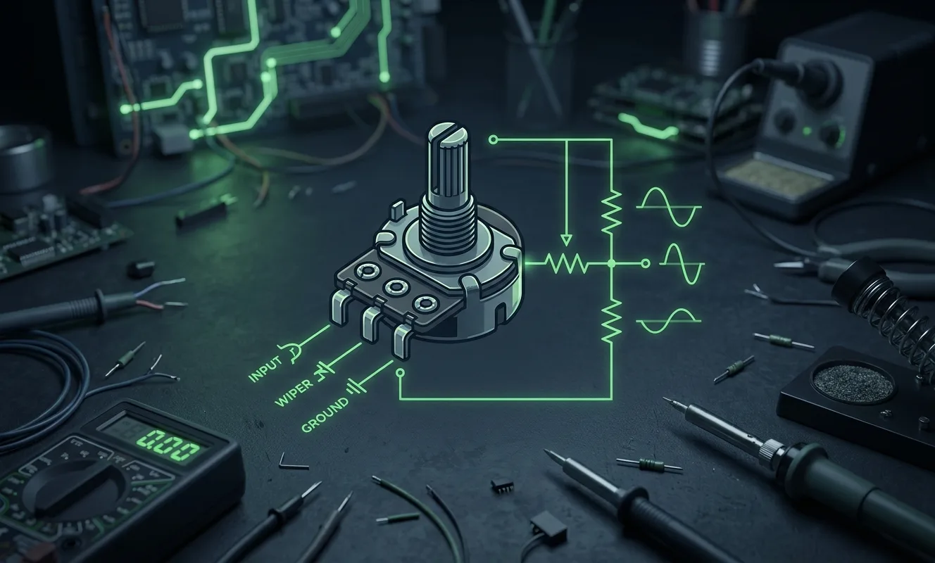 How to Wire a Potentiometer: Pinout, Diagrams, and PCB Examples