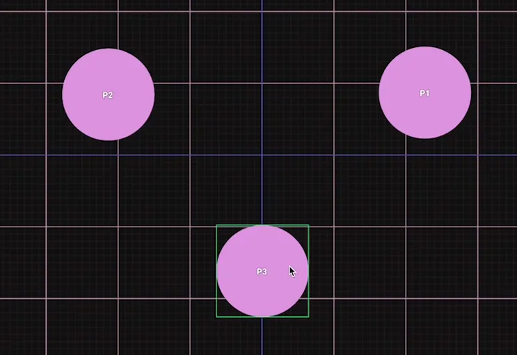 PCB footprint with centered origin point for symmetric pad layout