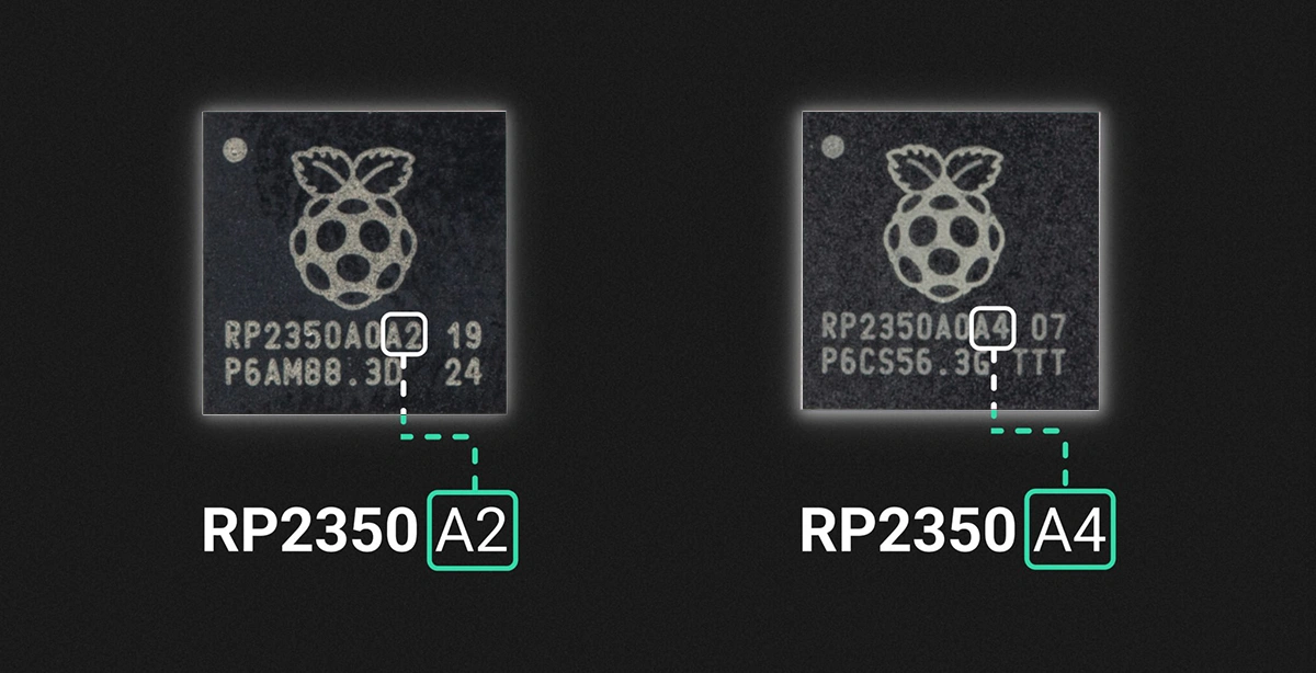 rp2350A2 and rp2350A4 comparison