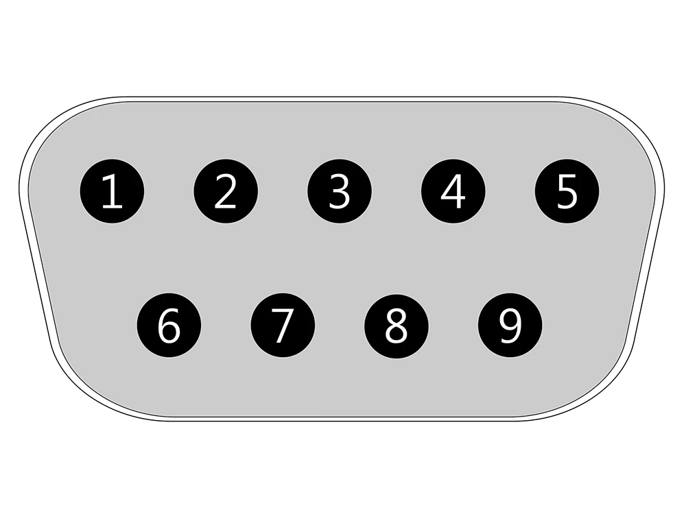 pinout of RS232 db9 connector
