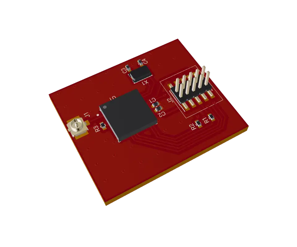 3D PCB view of MGM240S Template