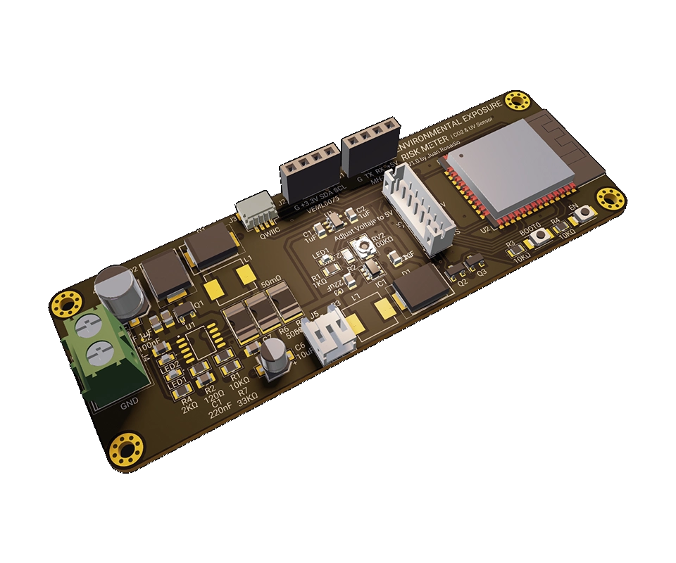 3D PCB view of the project