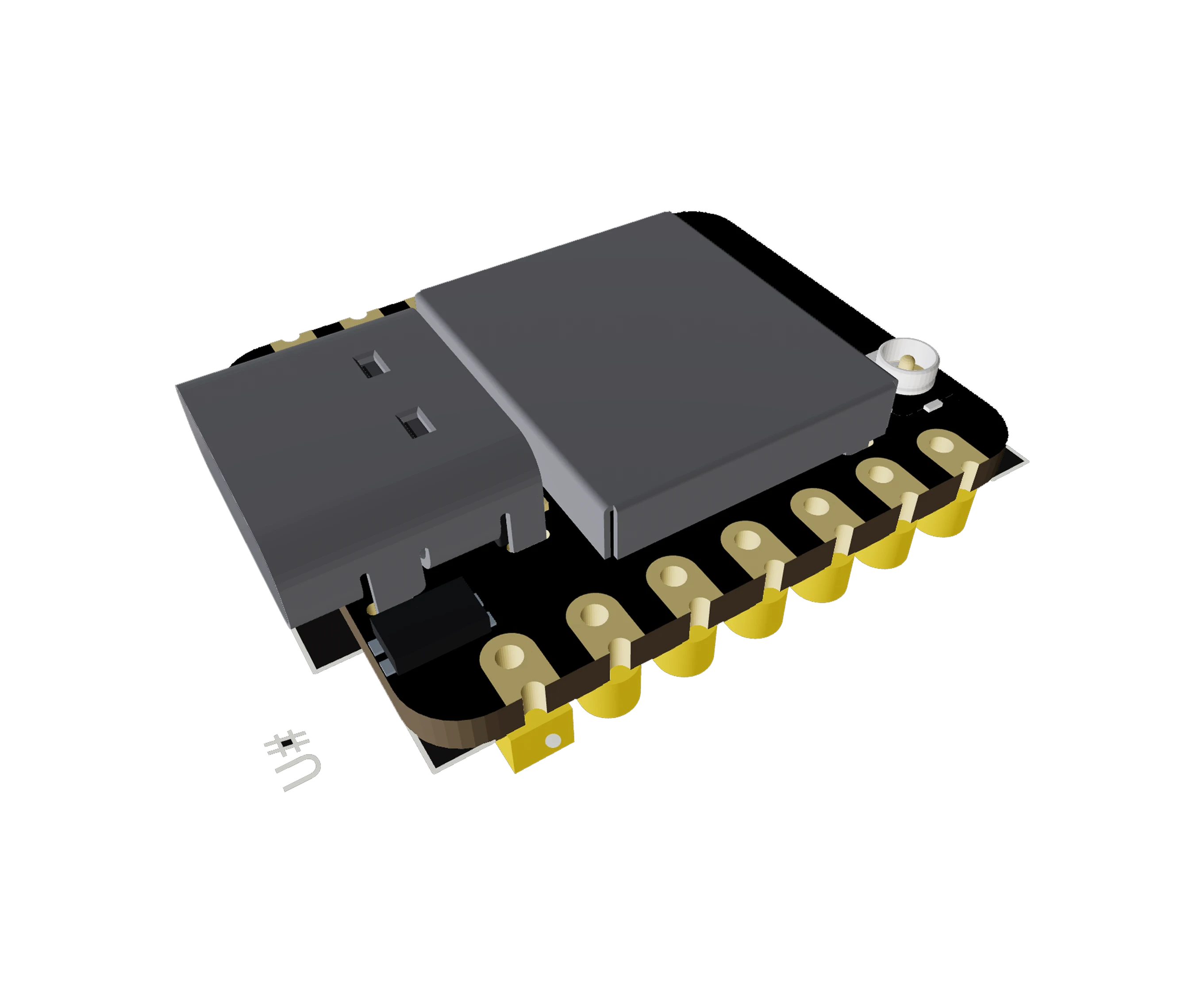 3D PCB view of Seeed Studio XIAO ESP32S3