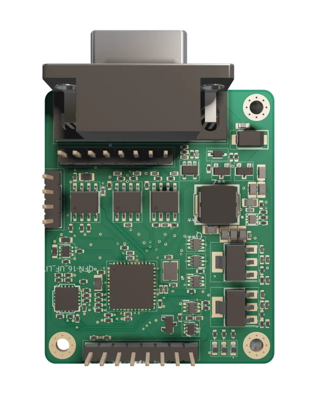 A pcb board of an industrial automation system made with Flux.