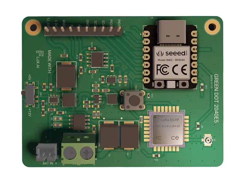 A pcb board of a ESP32 smart iot device made with Flux.