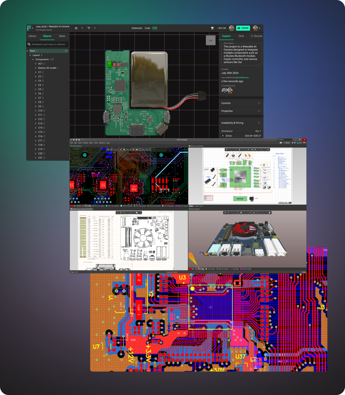 Altium Designer vs Flux at a Glance visual comparison