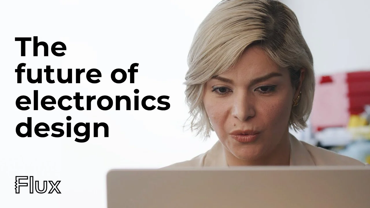A woman looking at her laptop was surprised by reading Flux Copilot's response to her electronic related question.